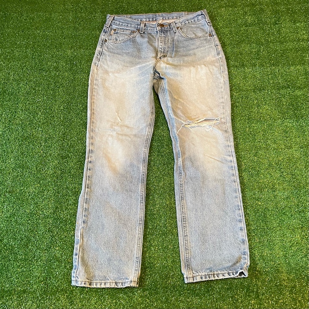 Perfectly distressed faded carhartt jeans